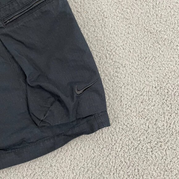 VTG Nike Athletic Dept. Shorts Men 38 Black Y2K Cargos - Picture 2 of 12